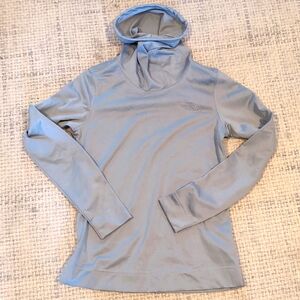 The North Face gray funnel neck fleece top